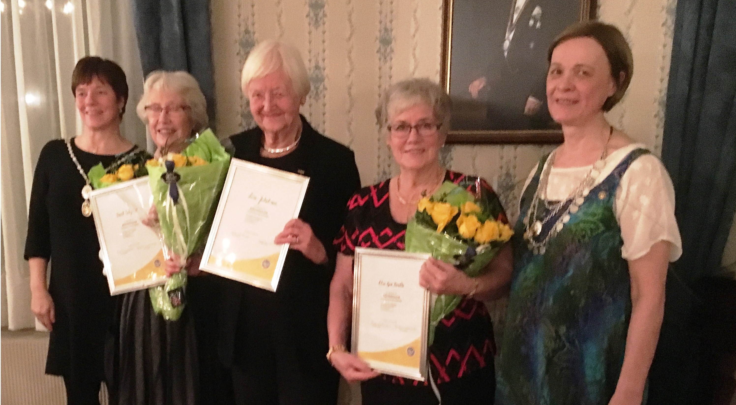 Æresmedlemmer i Sarpsborg soroptimistklubb på 50 årsjubileet 2017
