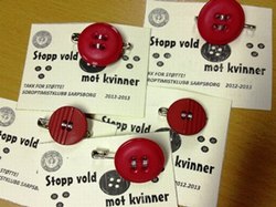 Salg av knappene "Stopp vold mot kvinner"